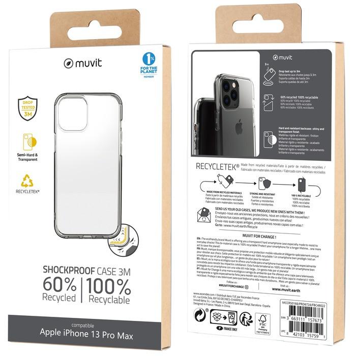 Muvit  Coque pour iPhone 13 Pro Max RECYCLETEK 