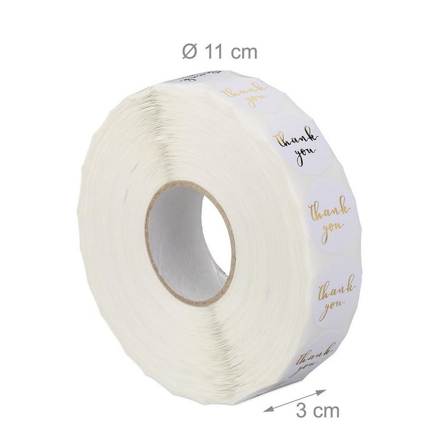 B2X Adesivo di ringraziamento "Grazie" 2500 pezzi  