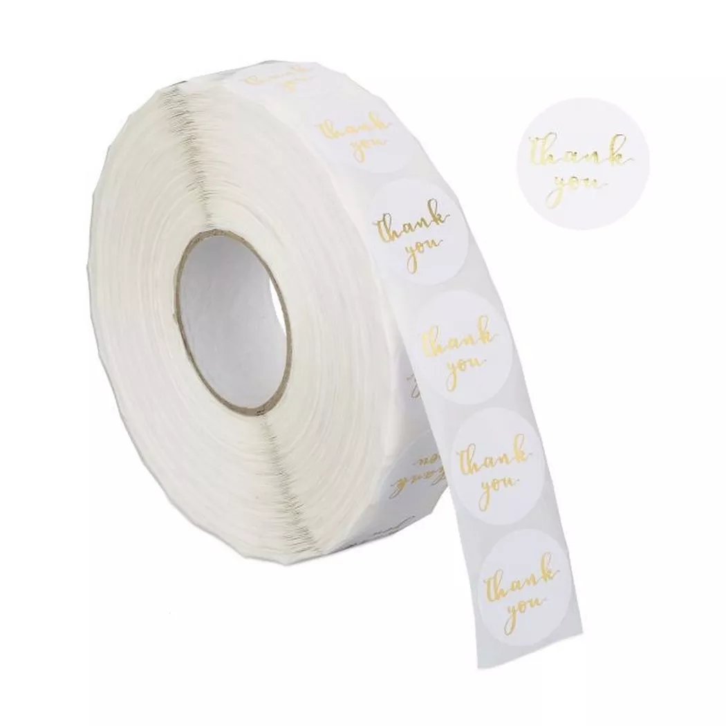 B2X - Dankeschön-Aufkleber Danke 2500 Stück, One Size