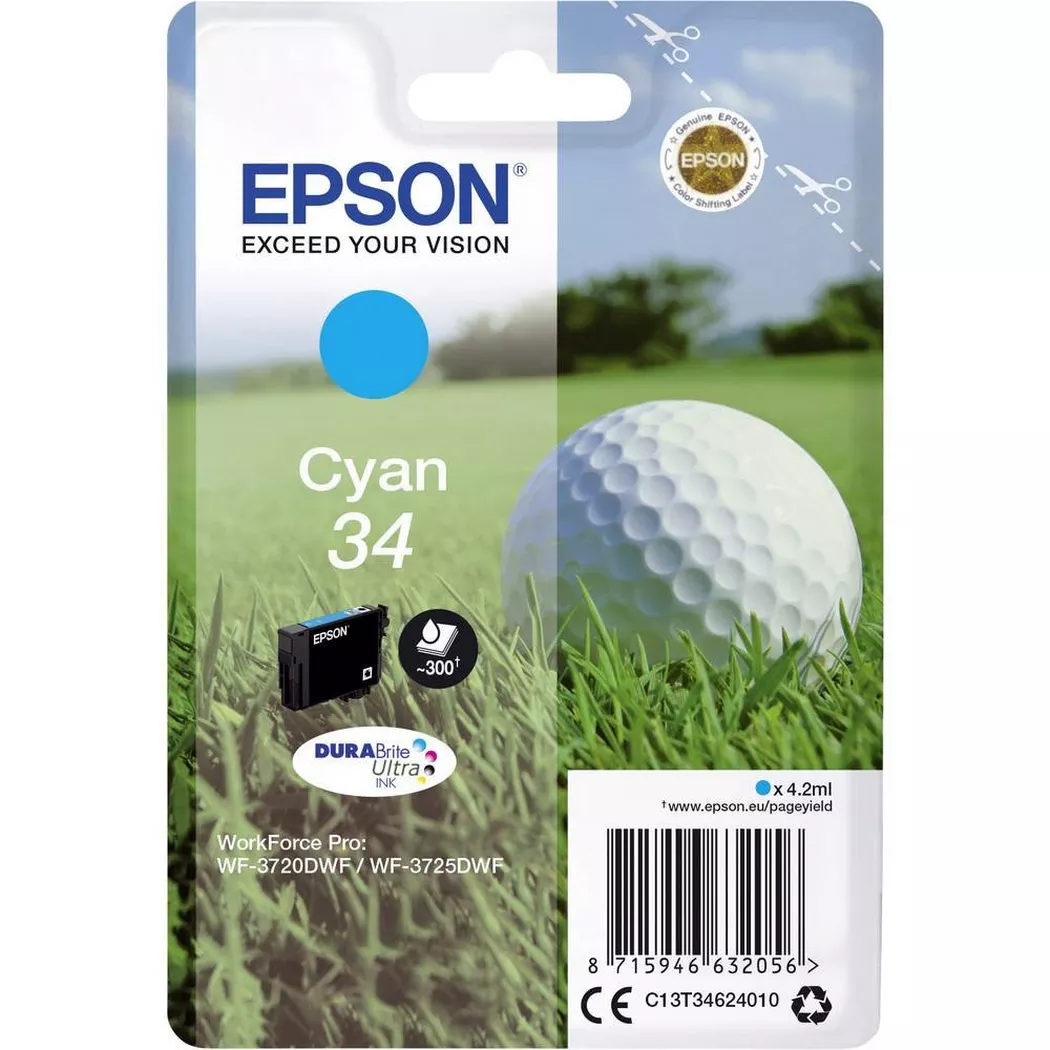 Epson – Druckerpatrone Original, Cyan-Blau, One Size