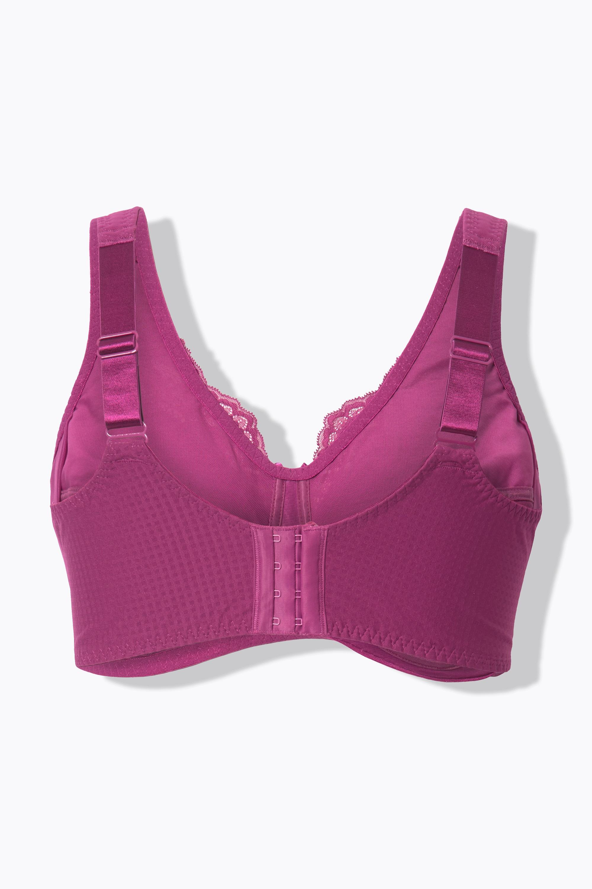 Ulla Popken Reggiseno sostenitivo senza ferretto pizzo coppa C-G  