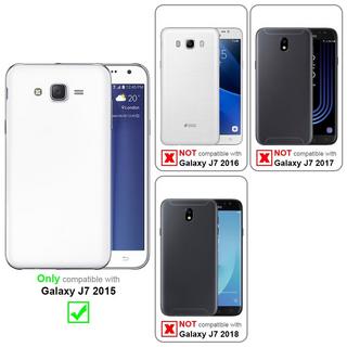 Cadorabo  Housse compatible avec Samsung Galaxy J7 2015 - Coque de protection en silicone TPU flexible au design brossé 