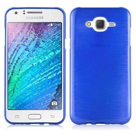 Cadorabo  Housse compatible avec Samsung Galaxy J7 2015 - Coque de protection en silicone TPU flexible au design brossé 