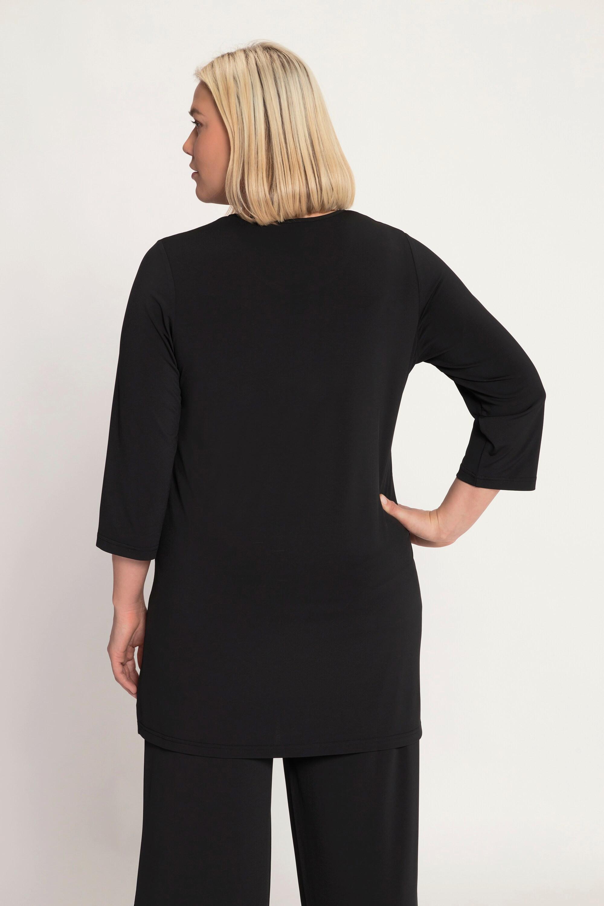 Ulla Popken Longshirt Polka Dot Rundhals 3/4-Arm  