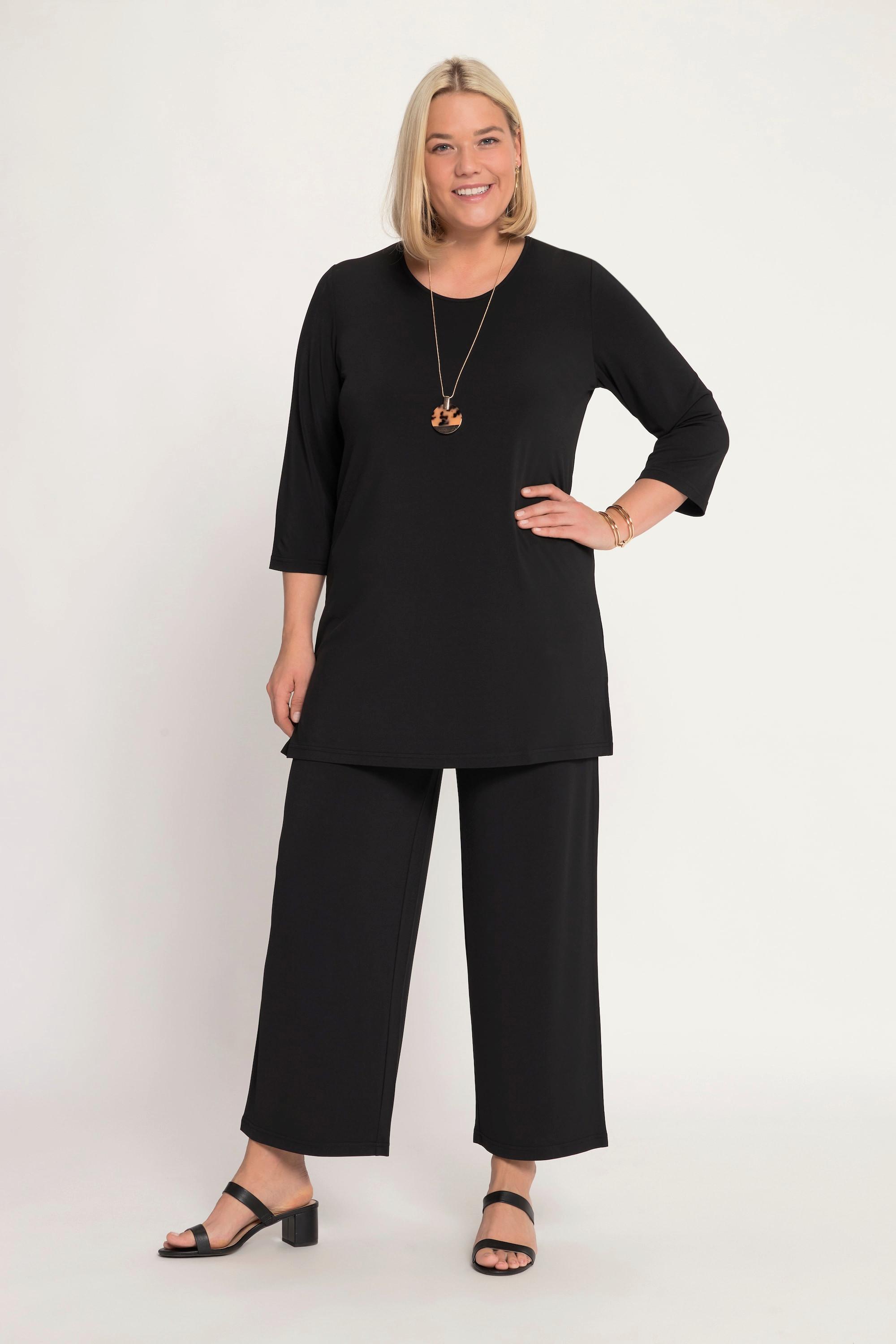 Ulla Popken Longshirt Polka Dot Rundhals 3/4-Arm  