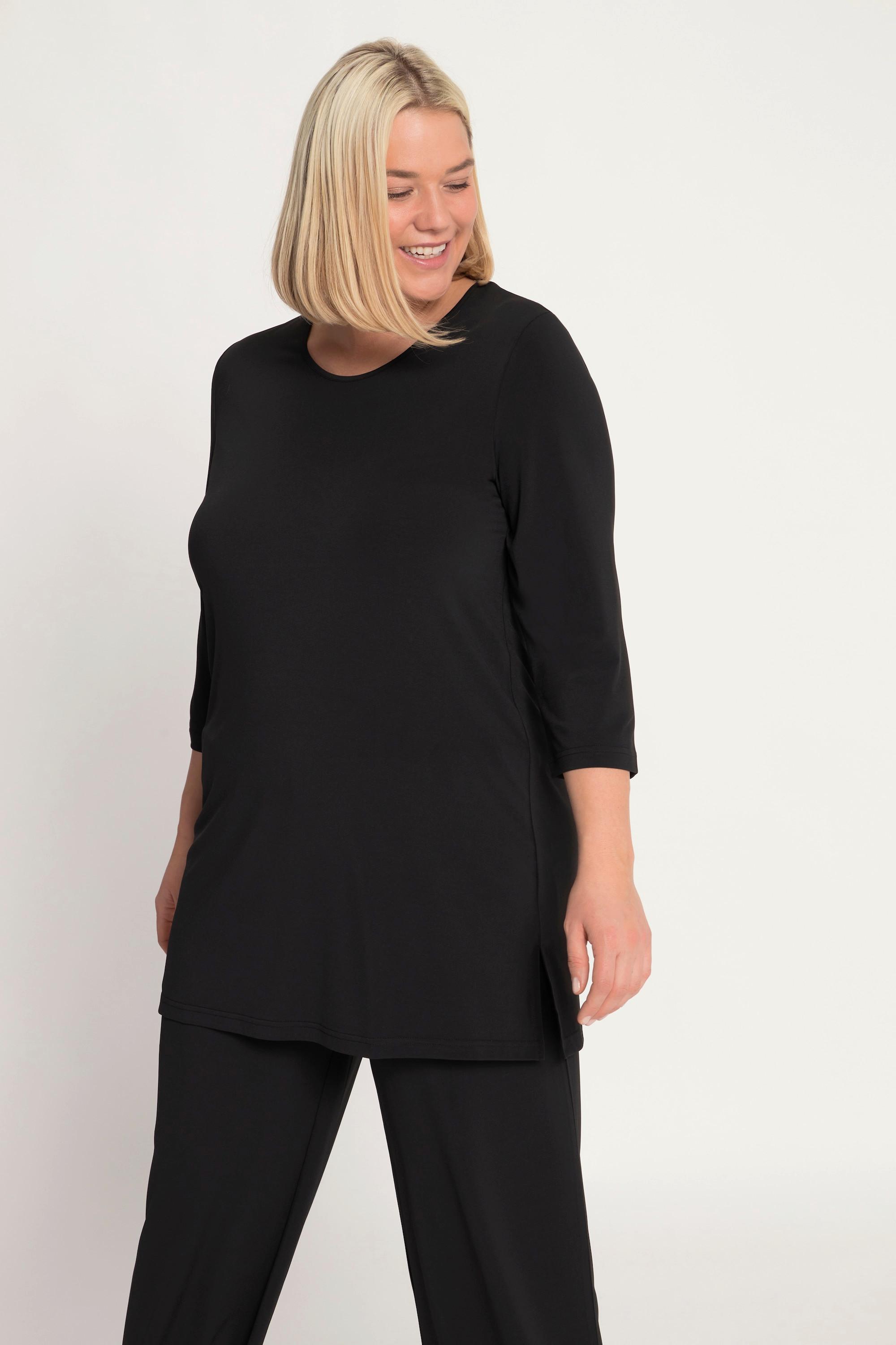 Ulla Popken Longshirt Polka Dot Rundhals 3/4-Arm  