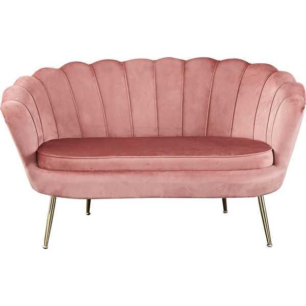 mutoni Muschelsofa Samt, 2-sitzer  