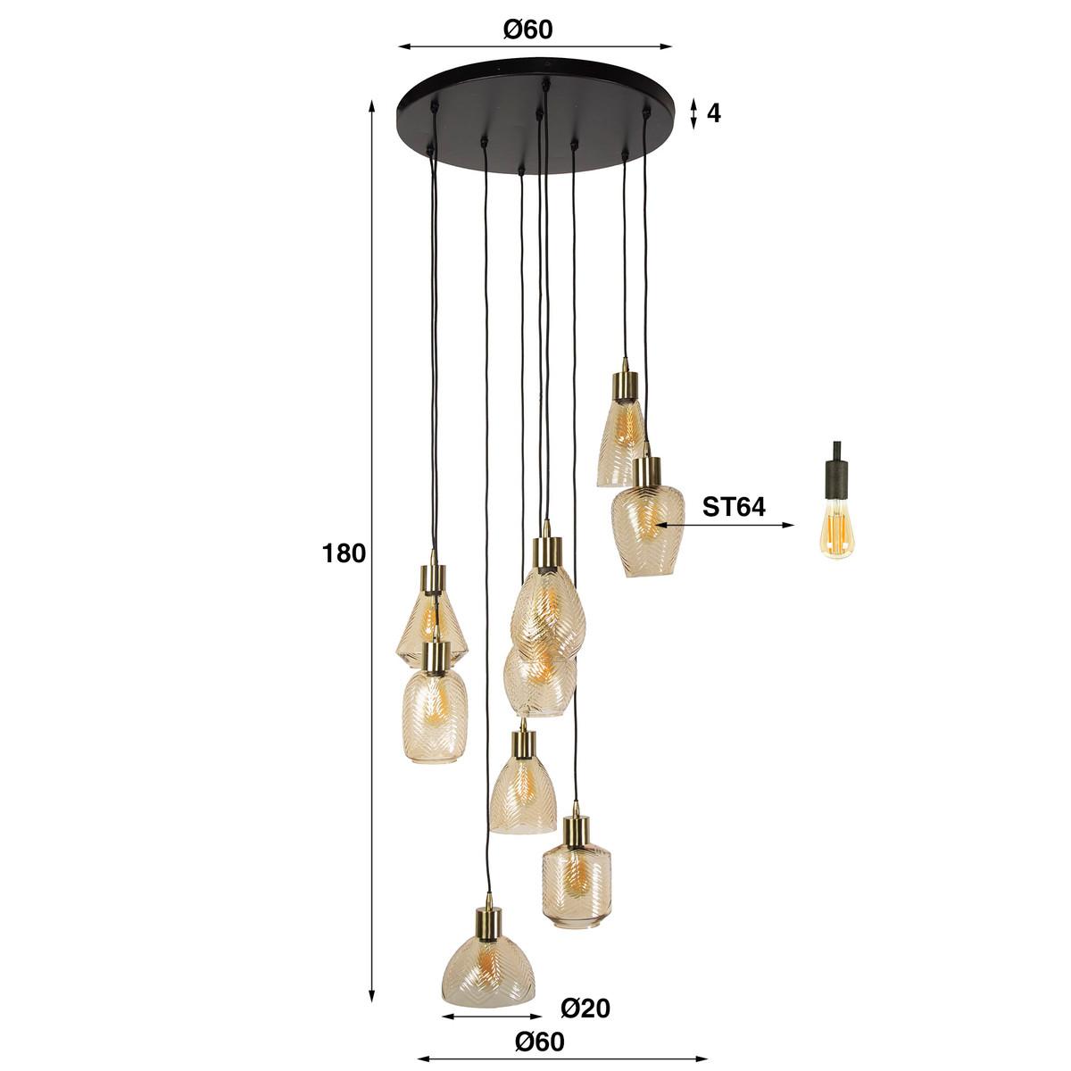 mutoni industrial Hängelampe Leaf 9L  