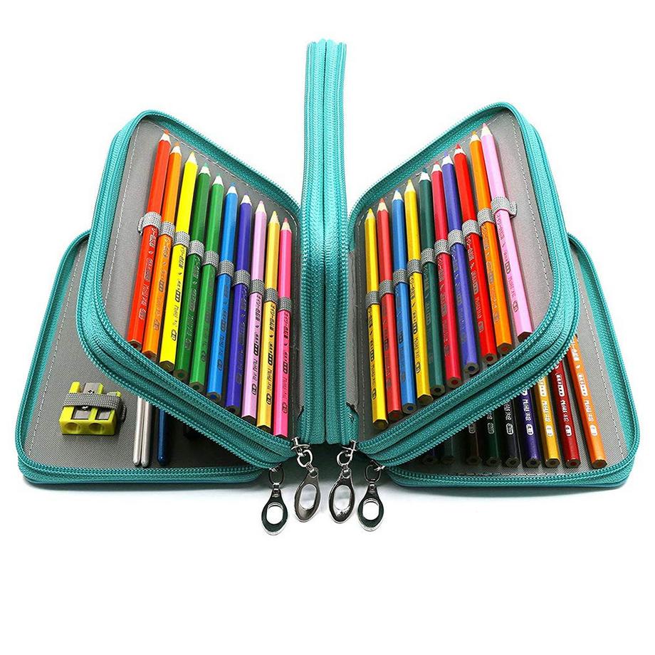 Only-bags.store  PU Leder Federmäppchen Super große Kapazität Bleistift Etui Studenten Schreibwaren Fall Buntstifte Halter Fall Bleistiftetui mit Innentasche 