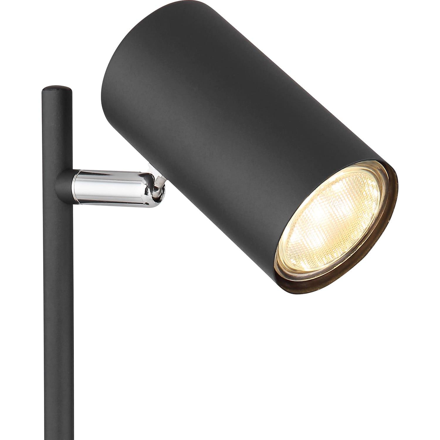 mutoni Lampe à poser Robby métal noir mat 1xGU10 LED  