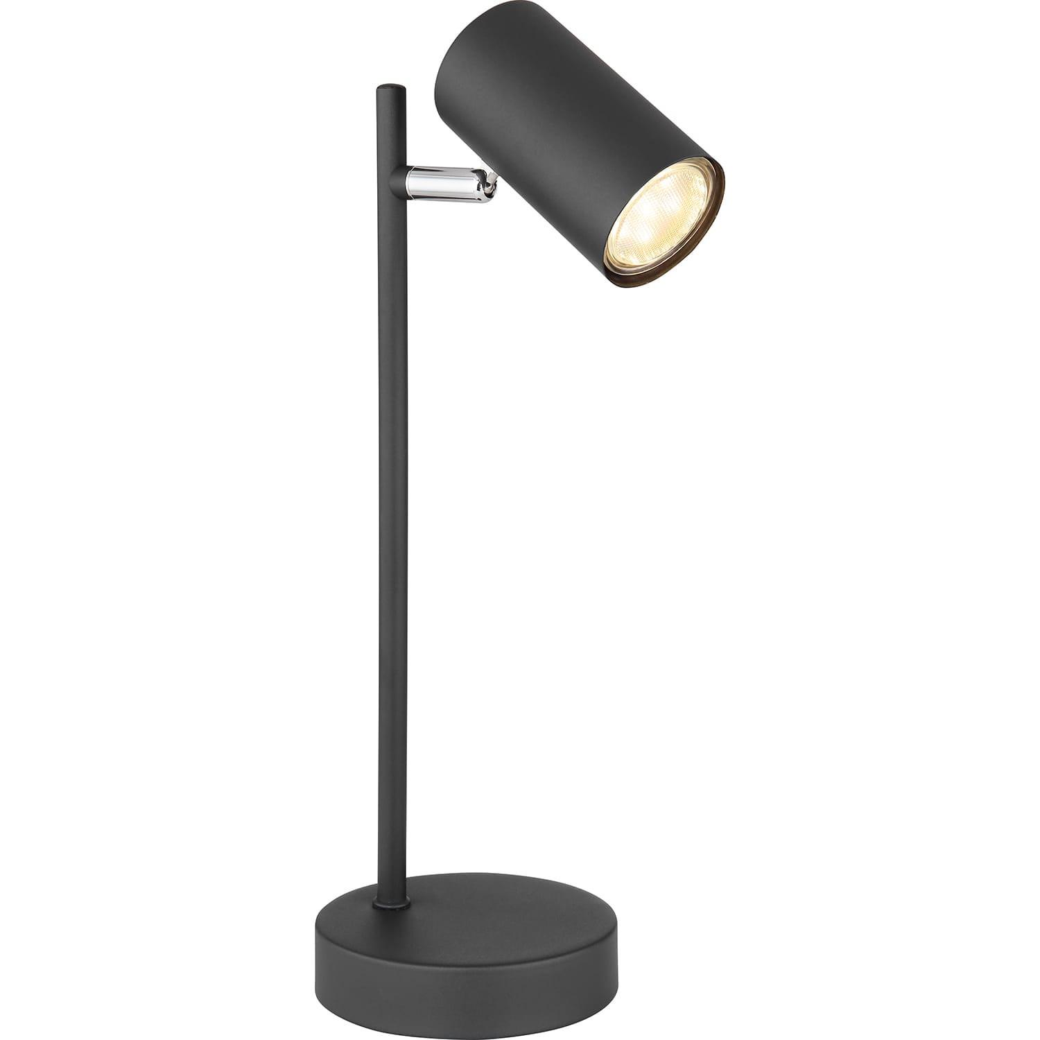 mutoni Lampada da tavolo Robby in metallo nero opaco 1xGU10 LED  