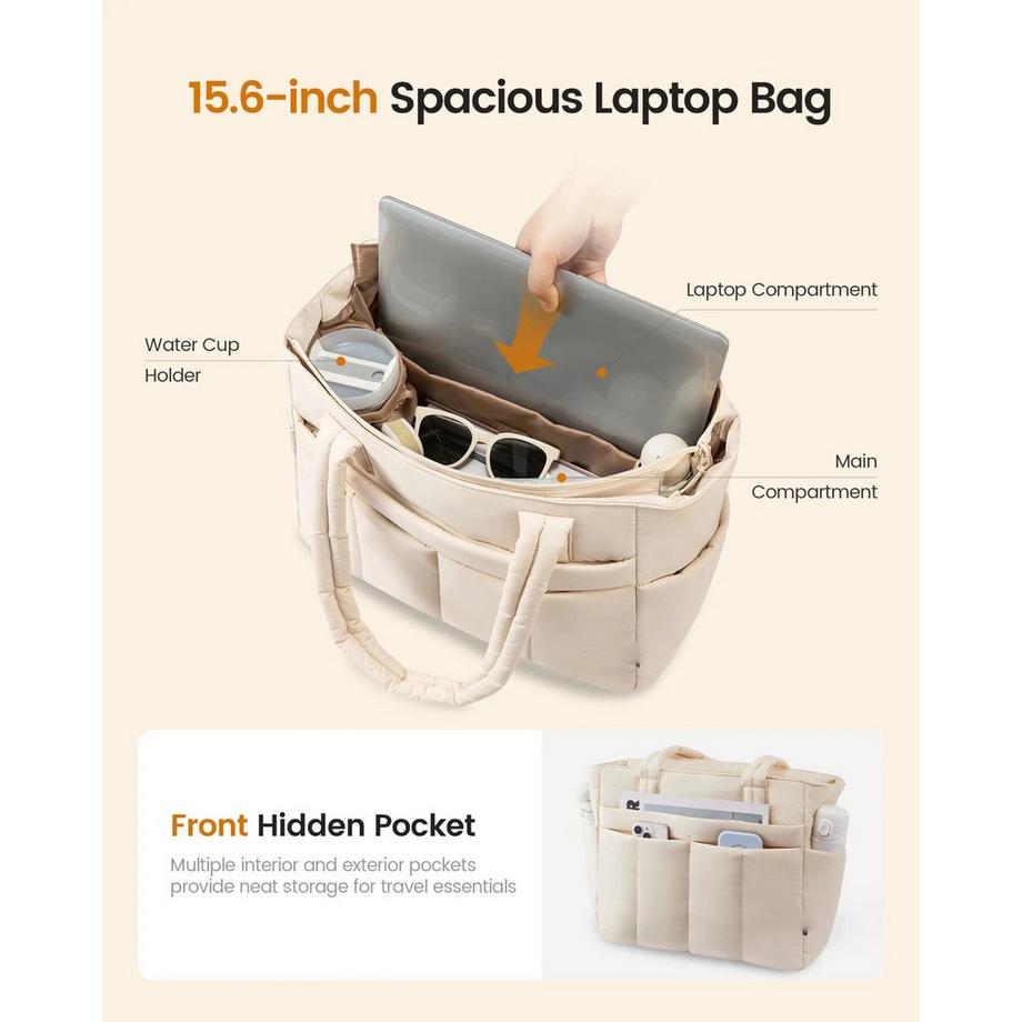 Only-bags.store Sac Cabas Quotidien avec Plusieurs Poches et Étui à Écouteurs Magnétique  
