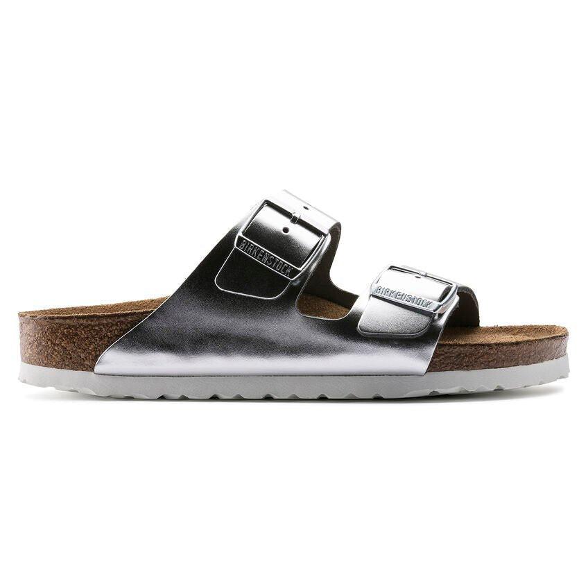 Image of Arizona Bs - Leder Sandale Damen Silber 36