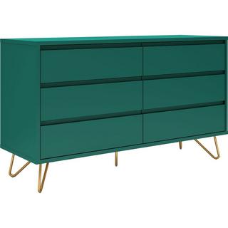 mutoni Commode large 6 tiroirs vert  