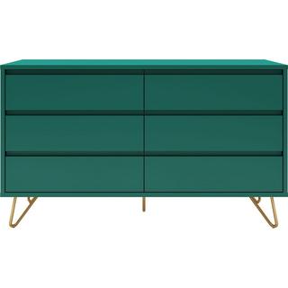 mutoni Commode large 6 tiroirs vert  