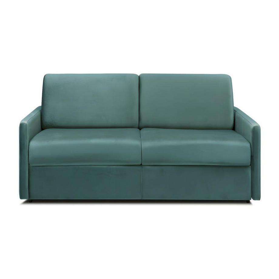 Vente-unique Canapé 3 places conible express en velours CALIFE menthe Couchage à  lattes larges 1Matelas  