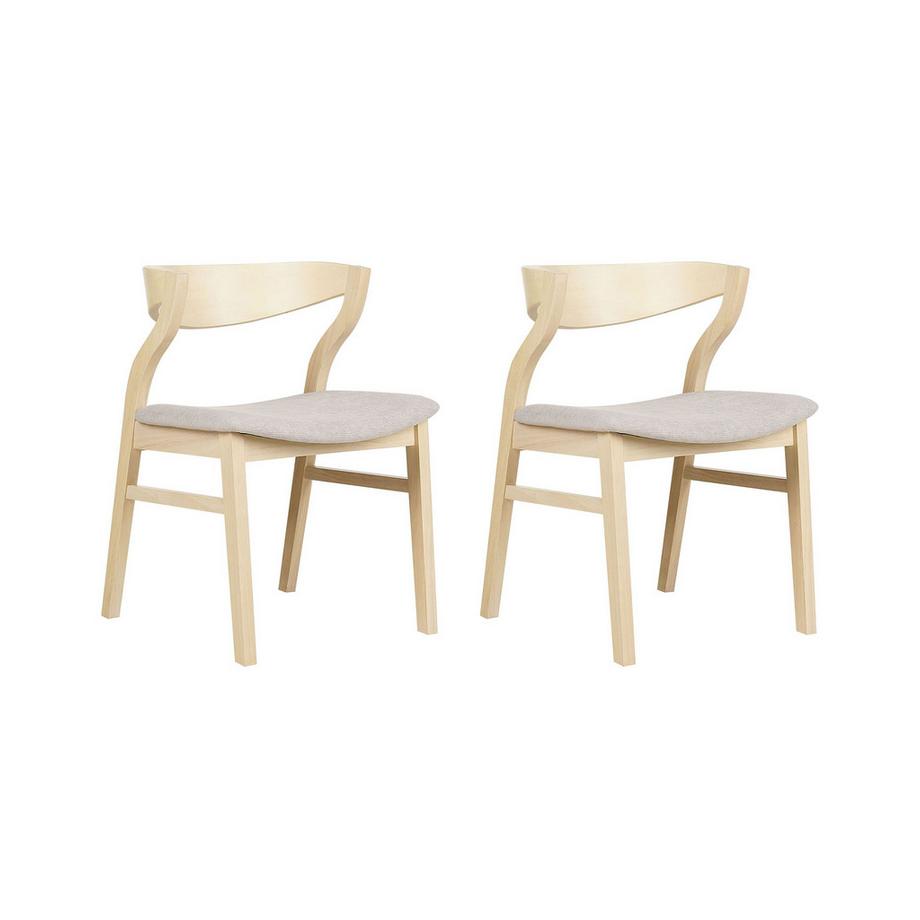 Lot de 2 chaises de salle à manger en MDF Rustique MAROA