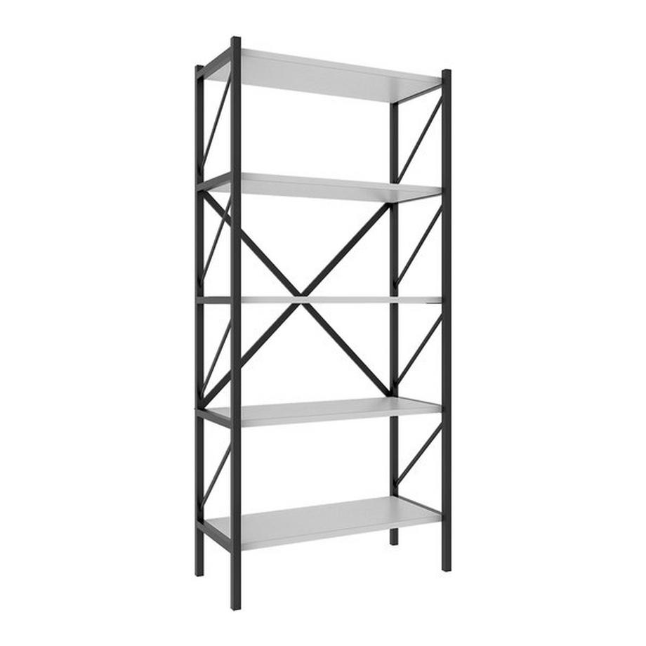 VCM Holz Metall Aufbewahrung Stand Regal Bücherregal Deko Bücher Standregal Insasi 5  