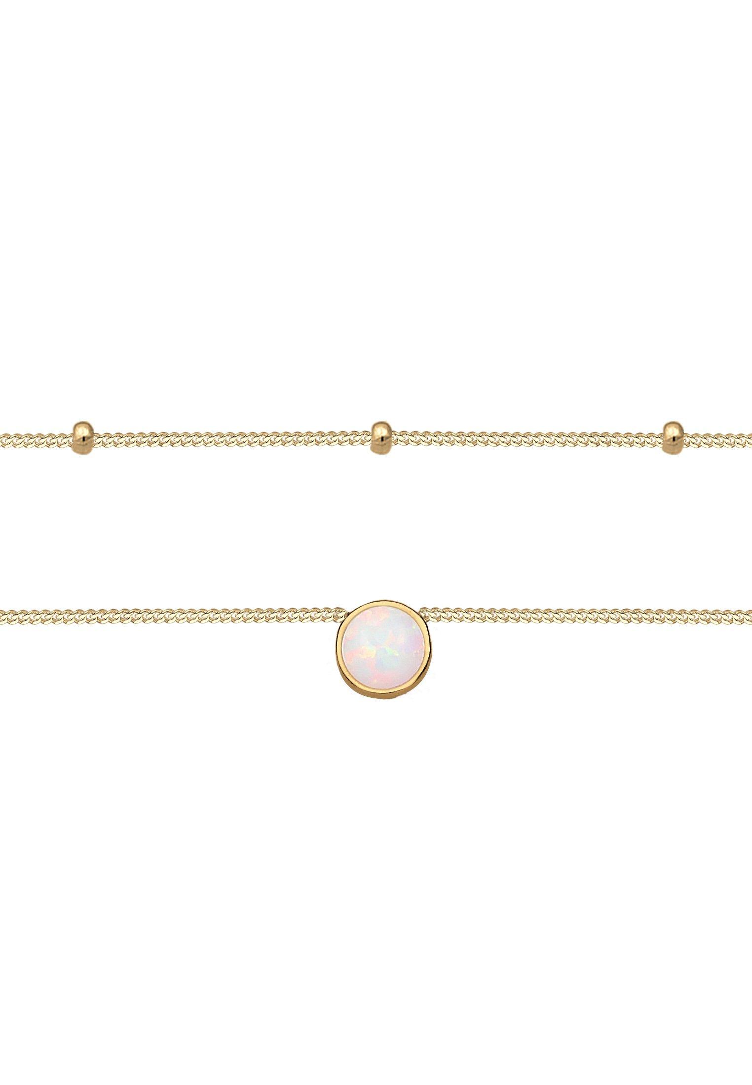 Elli  Halskette Choker Layer Opal 