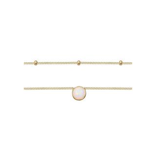 Elli  Halskette Choker Layer Opal 