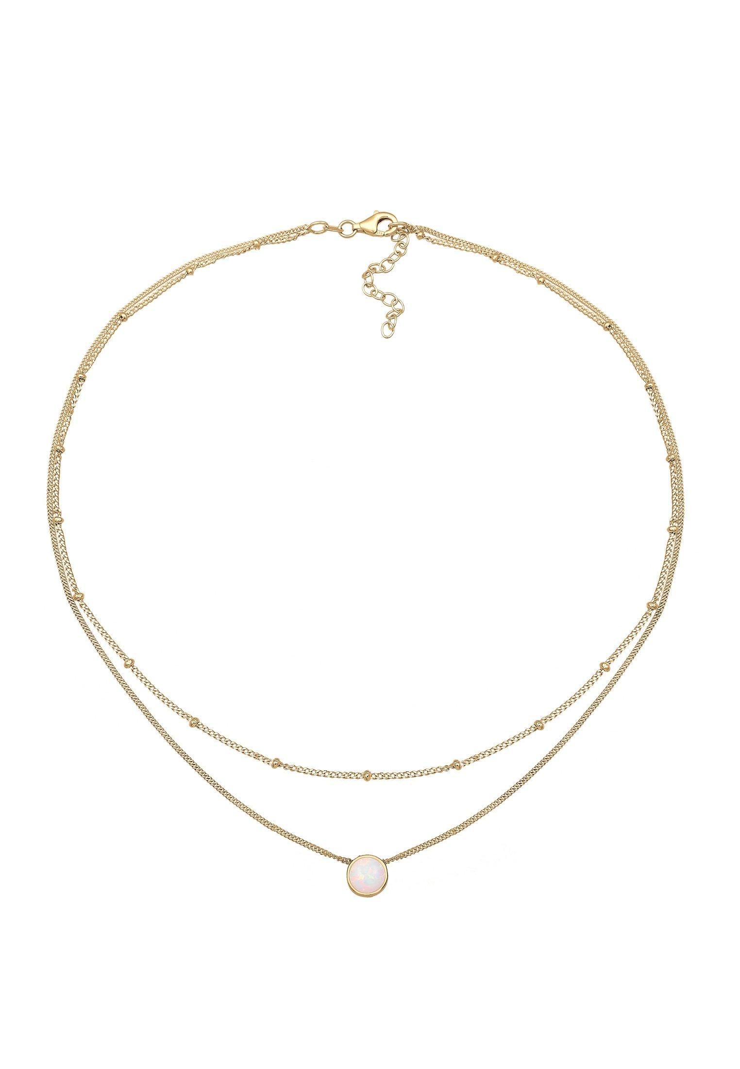 Elli  Halskette Choker Layer Opal 