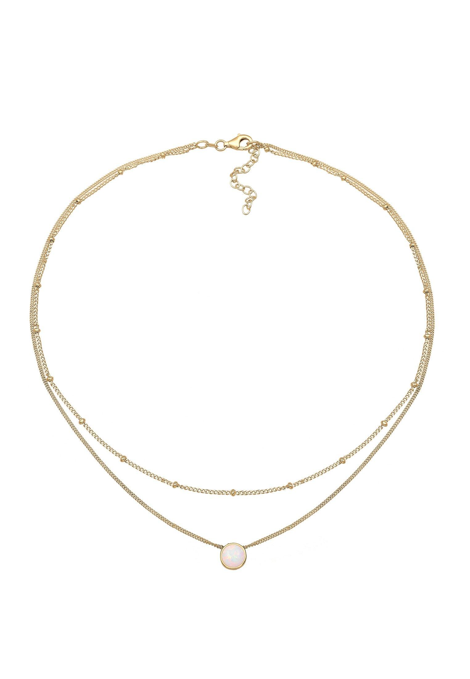 Elli  Halskette Choker Layer Opal 