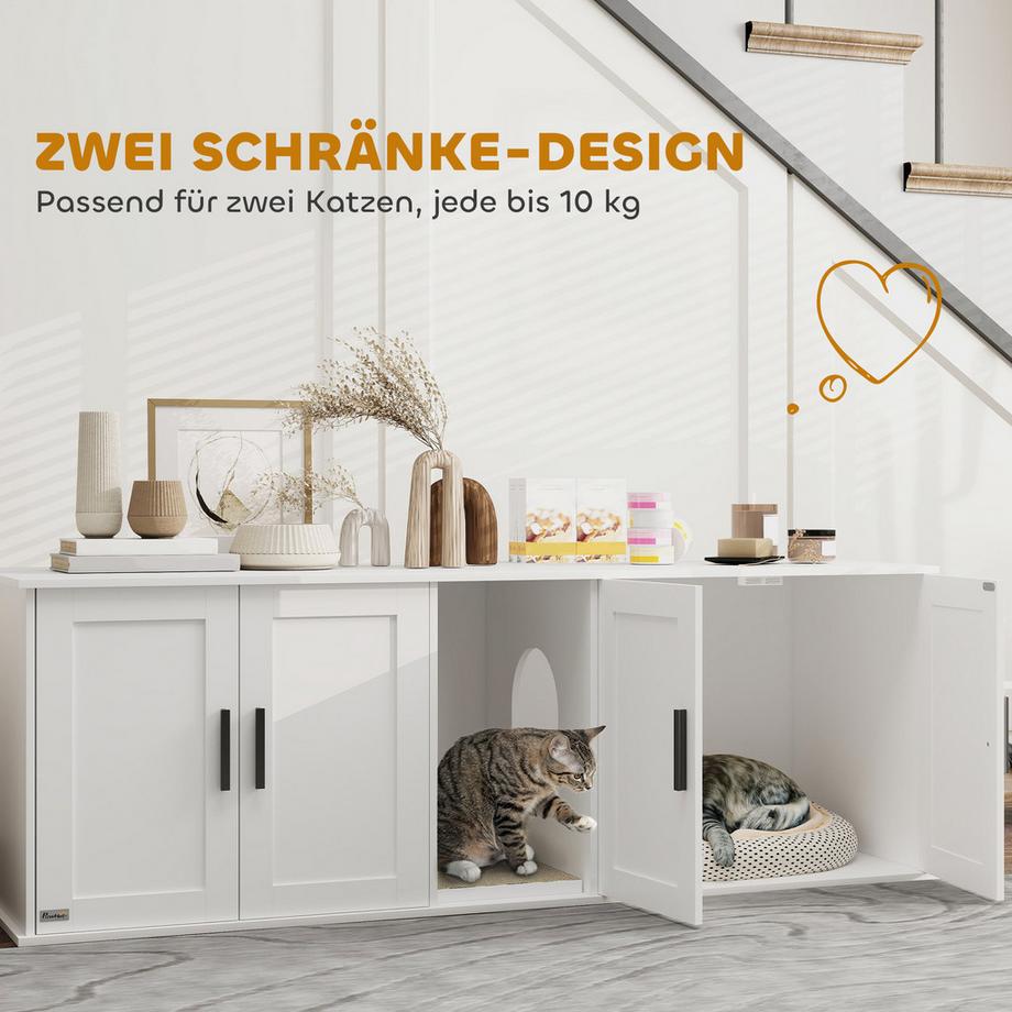 PawHut  Armoire à litière pour chat 
