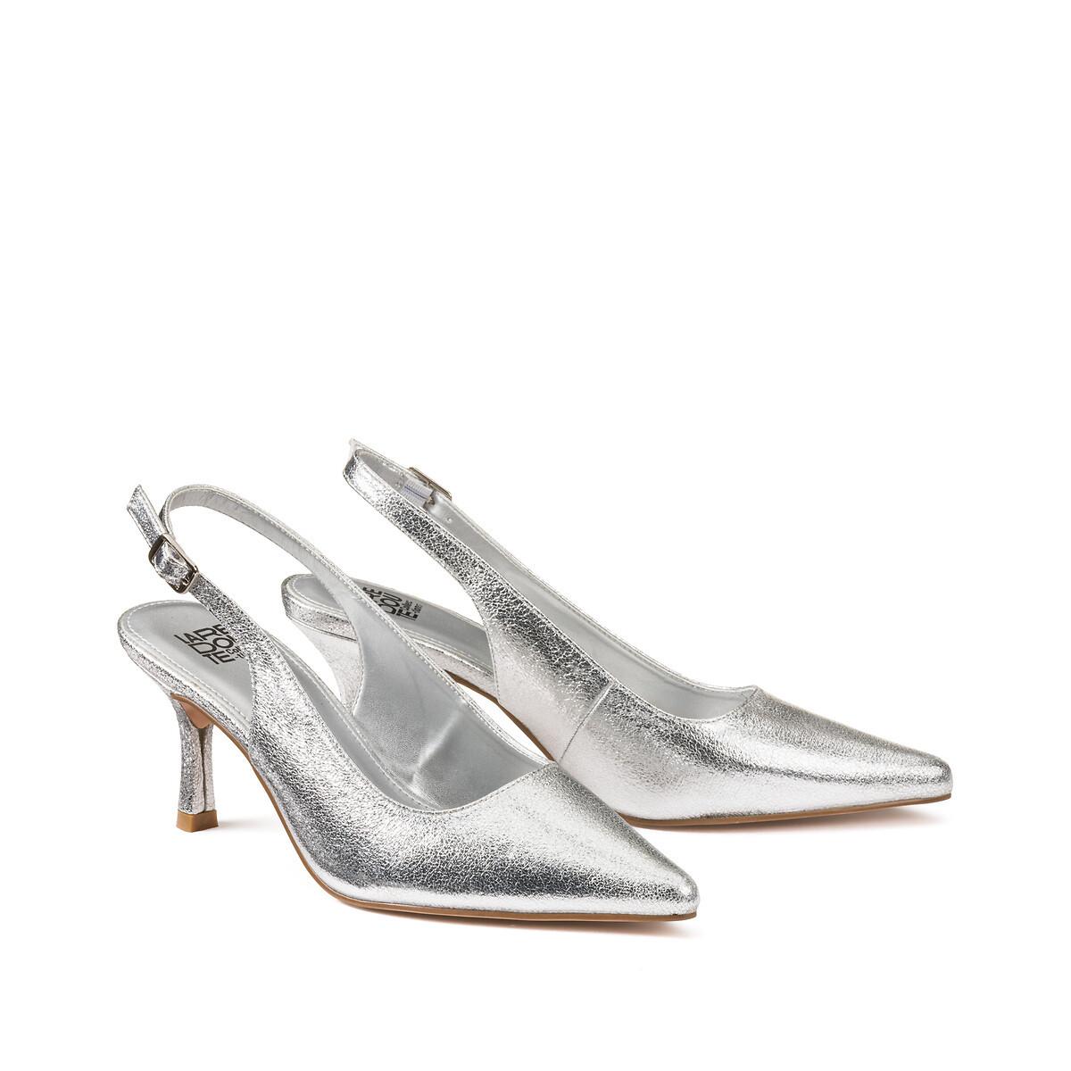 Image of Slingback-pumps Mit Pfennigabsatz Damen Grau 41