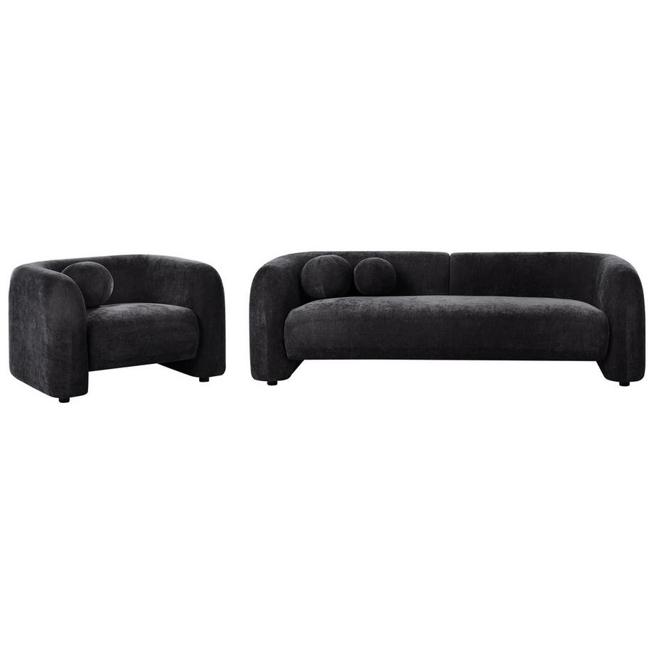4-Sitzer-Wohnzimmer Set aus Chenillegewebe  LEIREN
