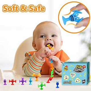 Activity-board  Saugnapf Spielzeug Baby, Kinder Badewanne Spielzeug, 40 Stück sensorische Spielzeug Silikon Bausteine Saugnapf Spielzeug, Stressabbau Geschenk 