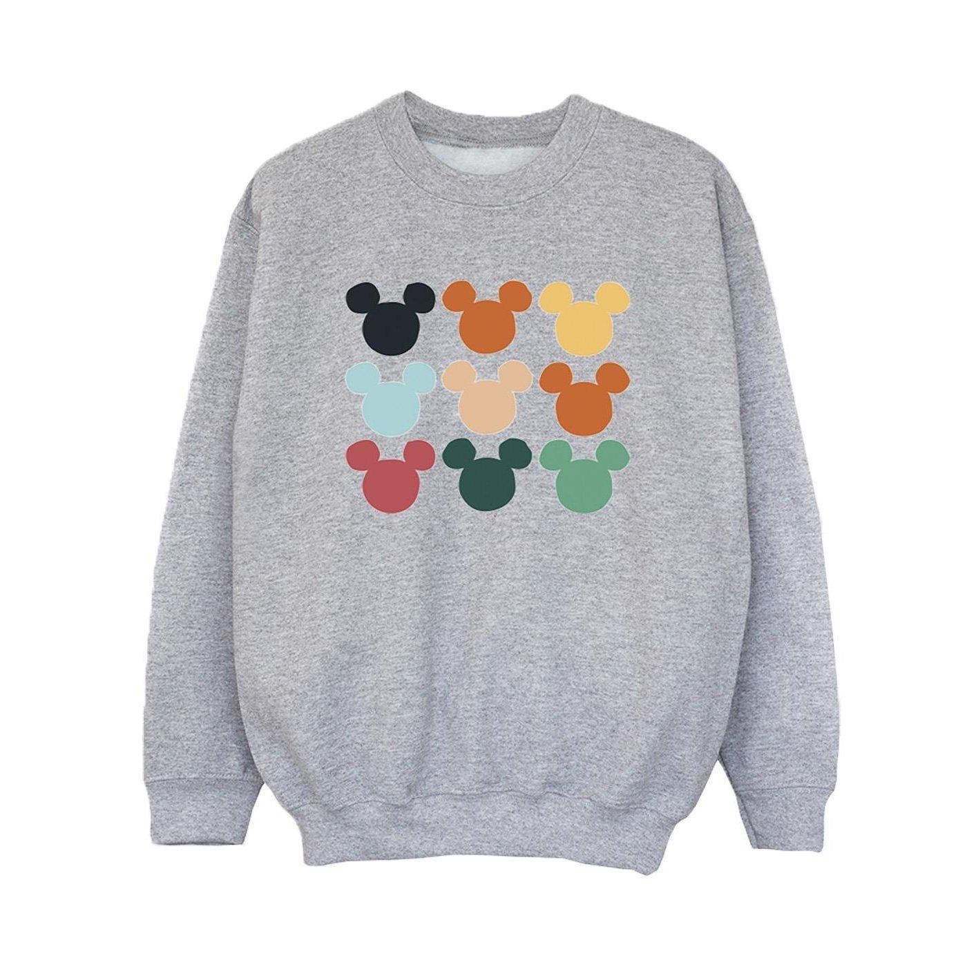 Image of Mickey Mouse Heads Square Sweatshirt Unisex Grau 140/146