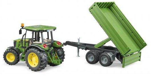 bruder  John Deere 5115 M mit Bordwandanhänger 