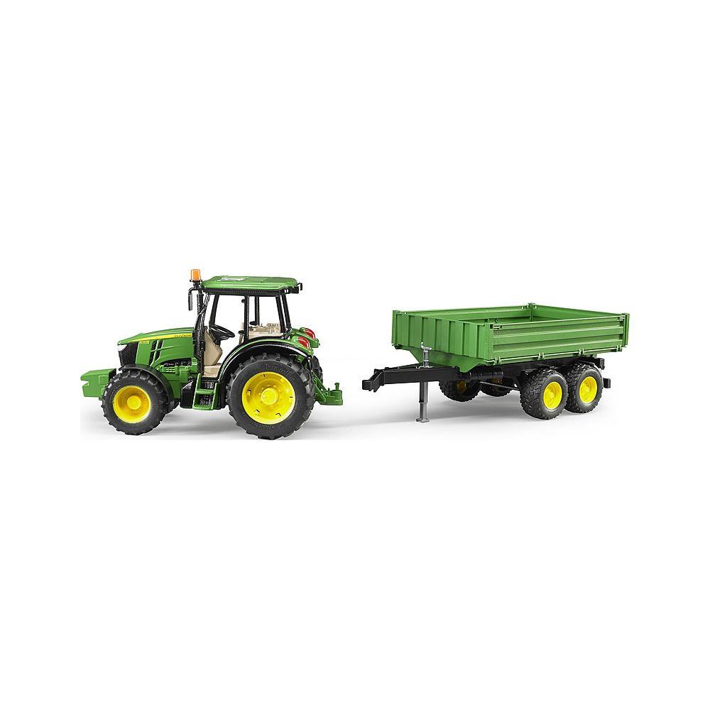 bruder  John Deere 5115 M mit Bordwandanhänger 