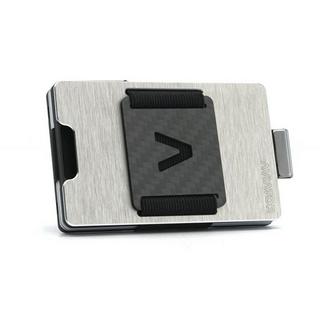 AVIATOR Smart Wallet Slide Brushed Silver Carbon Clip  
