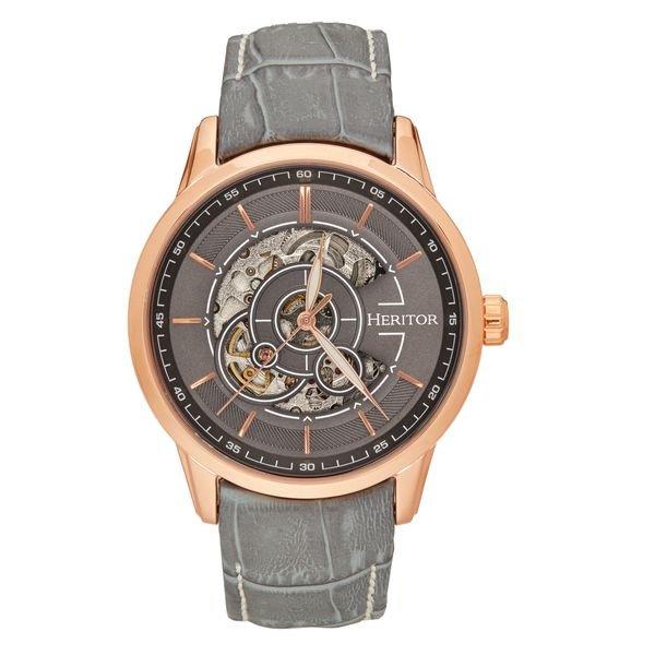 Heritor Automatic  Montre automatique Heritor Davies semi-squelettique avec bracelet en cuir 