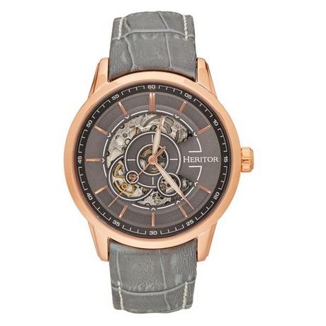 Heritor Automatic  Montre automatique Heritor Davies semi-squelettique avec bracelet en cuir 