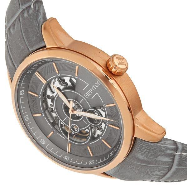 Heritor Automatic  Montre automatique Heritor Davies semi-squelettique avec bracelet en cuir 