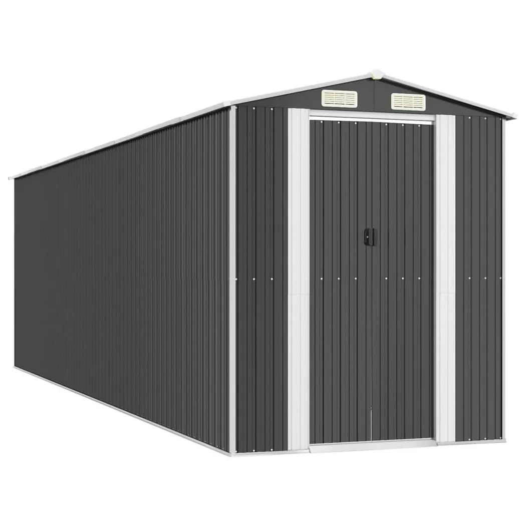 VidaXL - Geräteschuppen stahl, One Size, Grau