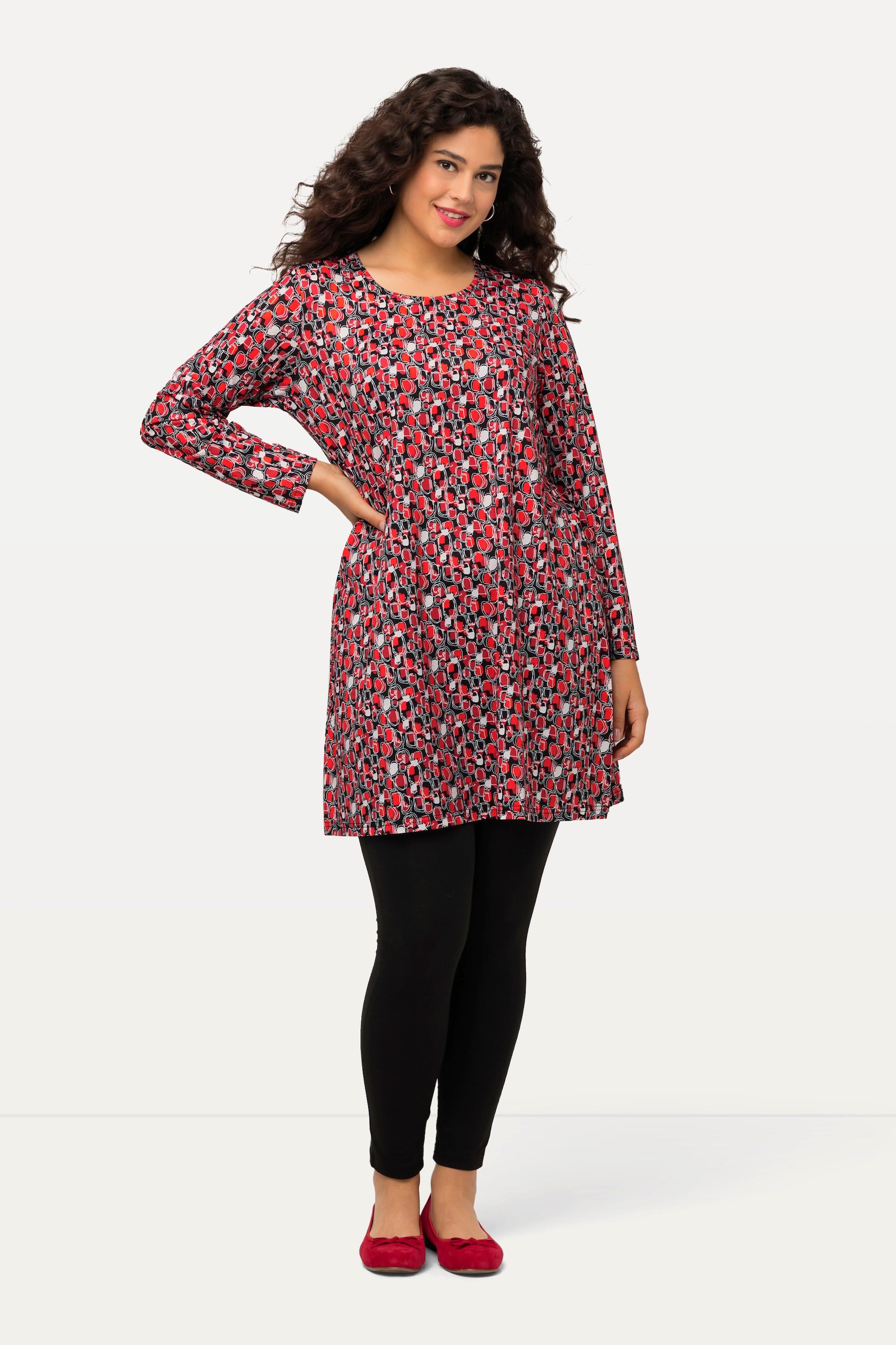 Ulla Popken  Longshirt, A-Linie, Rundhals, Langarm 