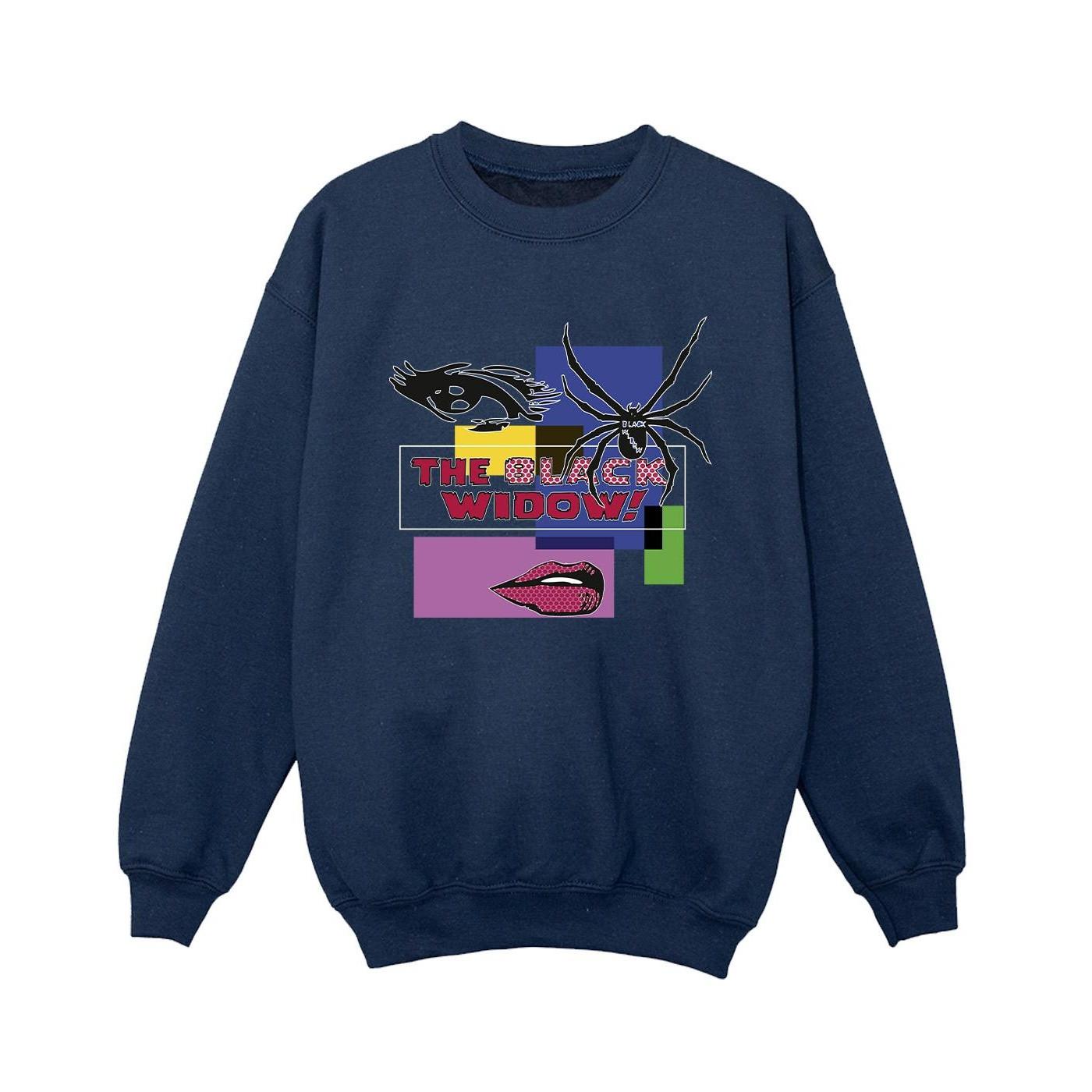 Image of Black Widow Pop Art Sweatshirt Jungen Marine 128