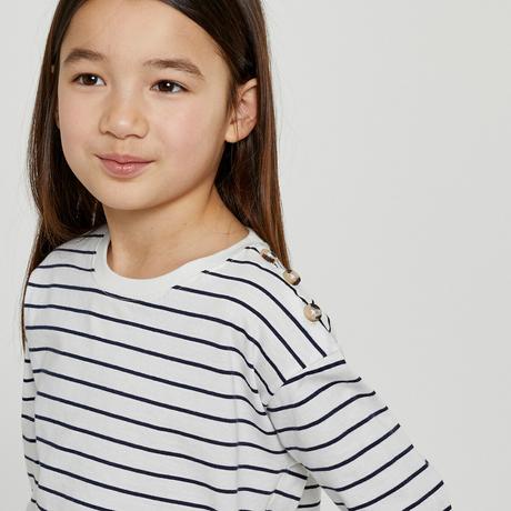 La Redoute Collections  T-shirt marinière manches longues en coton 