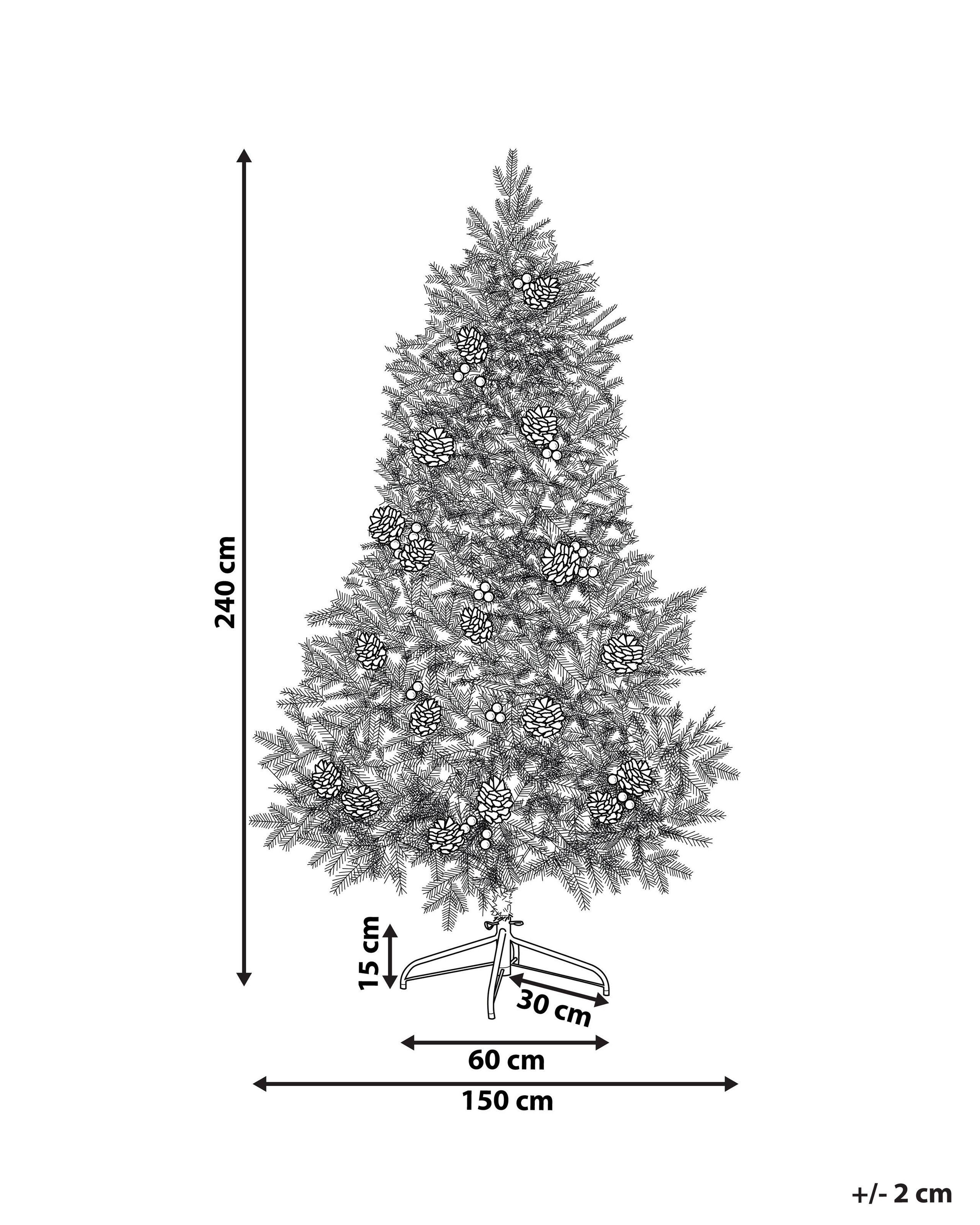 Beliani Weihnachtsbaum aus PVC Klassisch DENALI  