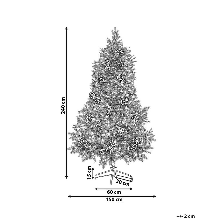 Beliani Albero di Natale artificiale en PVC Classico DENALI  