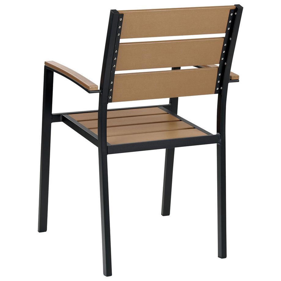 Beliani Set di 6 sedie da giardino en Legno plastico Industriale VERNIO  