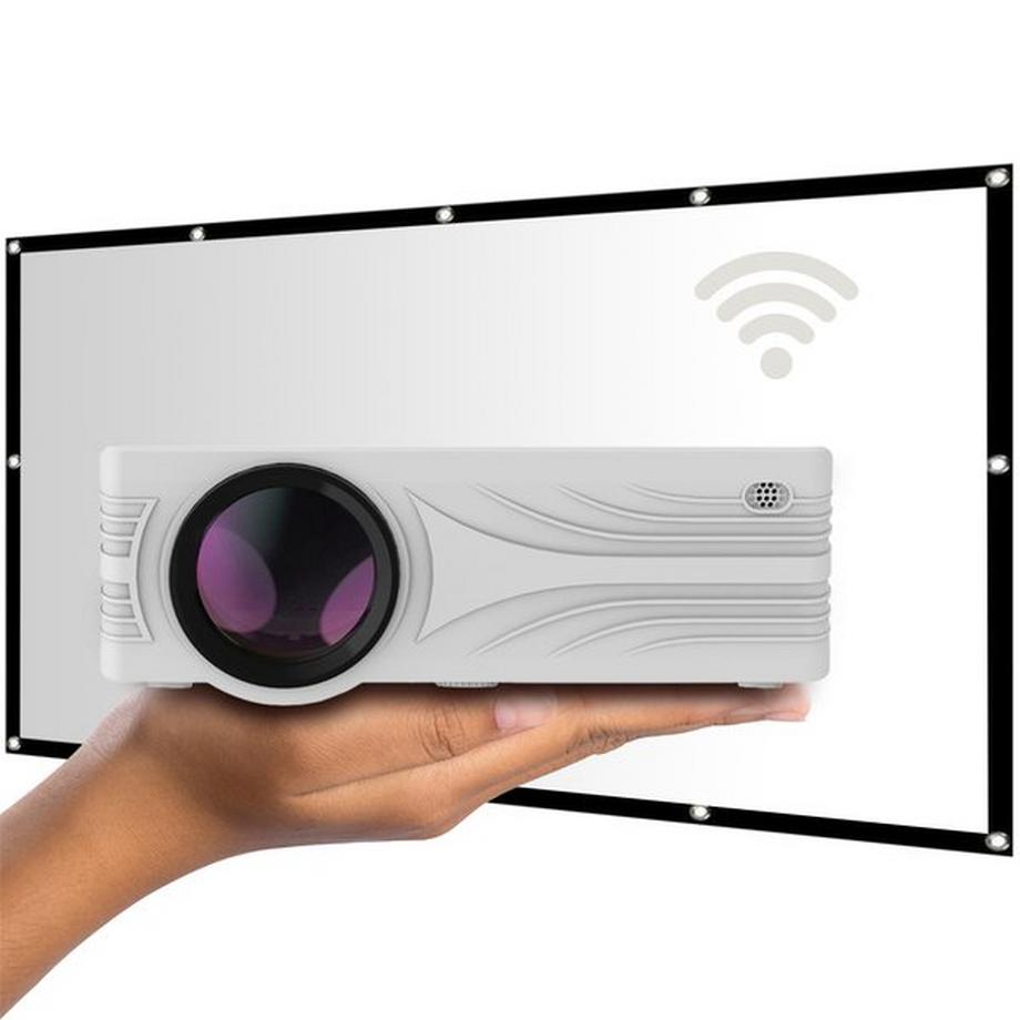 LA VAGUE  LV-HD240 Wi-Fi BUNDLE Vidéoprojecteur LED avec écran LV-STA100FP 