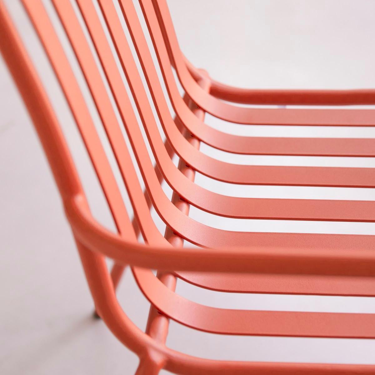 Tikamoon Fauteuil en métal orange Gaby  