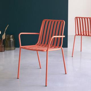 Tikamoon Fauteuil en métal orange Gaby  
