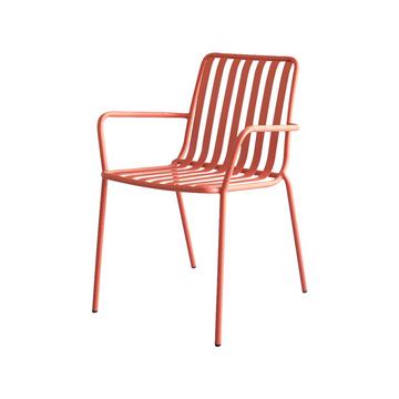 Fauteuil en métal orange Gaby