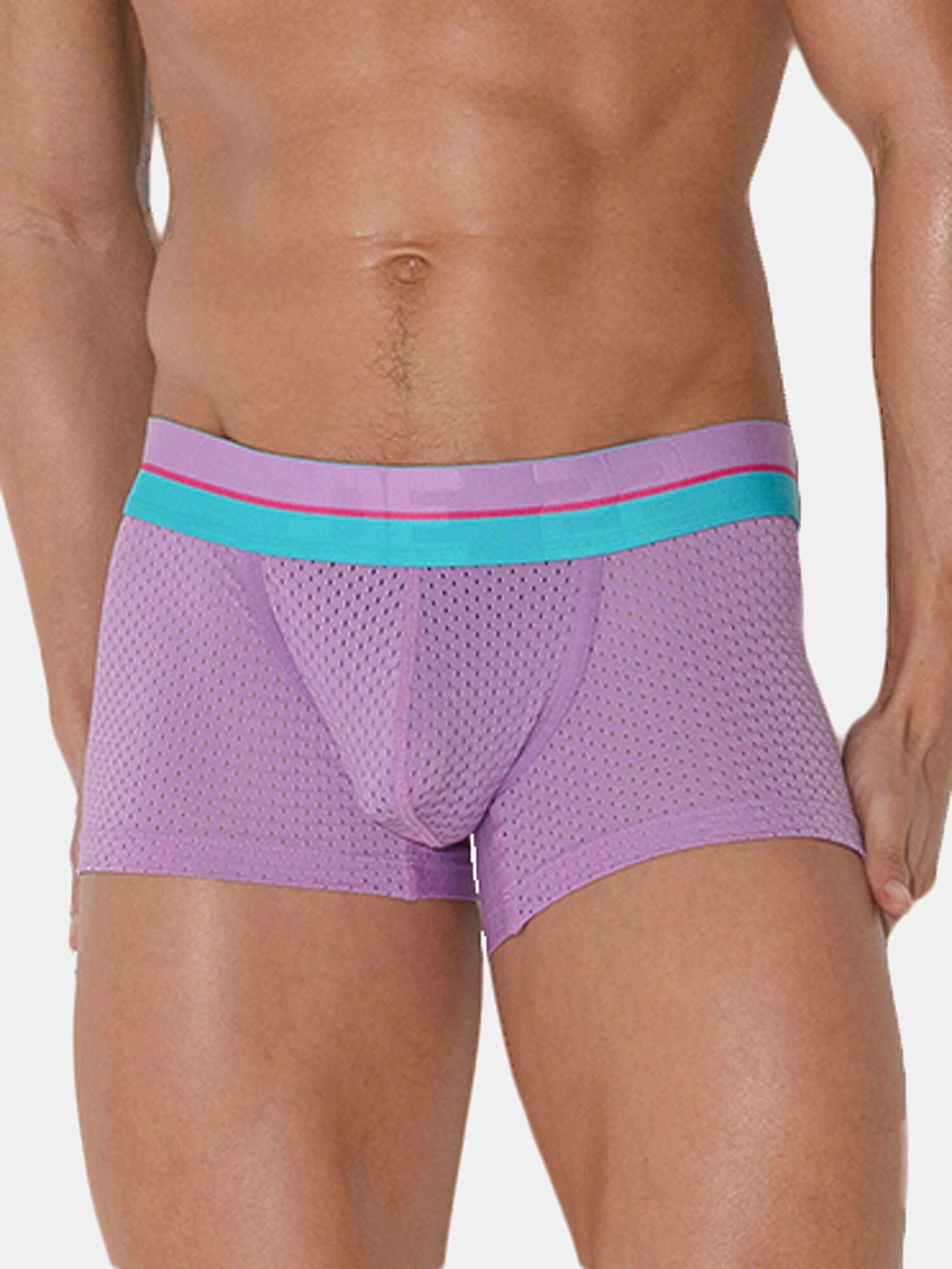 Image of Boxer Bright Mesh Herren Violett Bedruckt L
