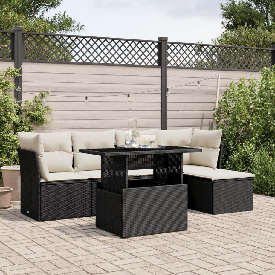 VidaXL Ensemble de canapés de jardin rotin synthétique  